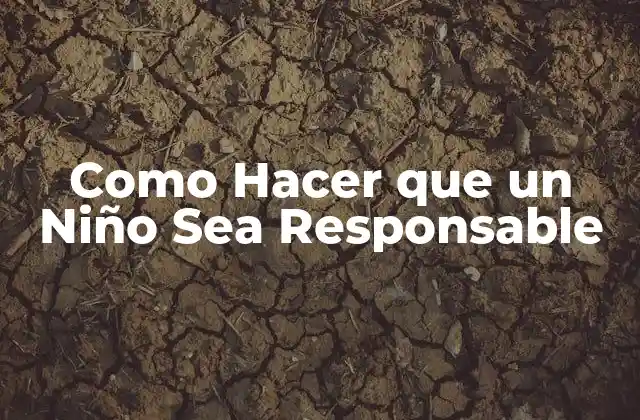 Como Hacer que un Niño Sea Responsable