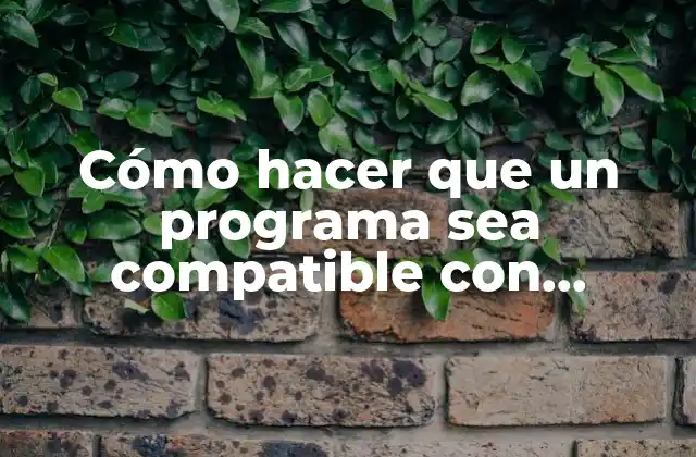 Cómo hacer que un programa sea compatible con Windows 10