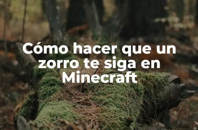 Cómo Hacer que un Zorro Te Siga en Minecraft