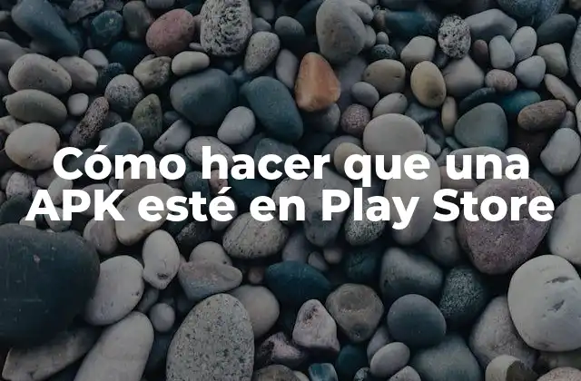 Cómo Hacer que una Apk Esté en Play Store