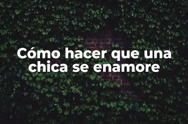 Cómo Hacer que una Chica Se Enamore
