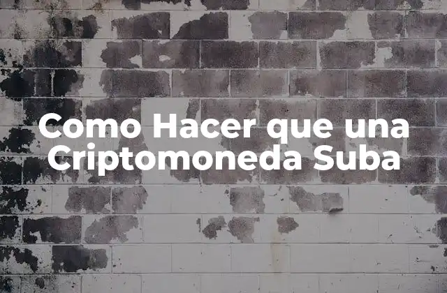 Como Hacer que una Criptomoneda Suba