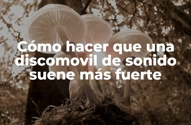 Cómo Hacer que una Discomovil de Sonido Suene Más Fuerte