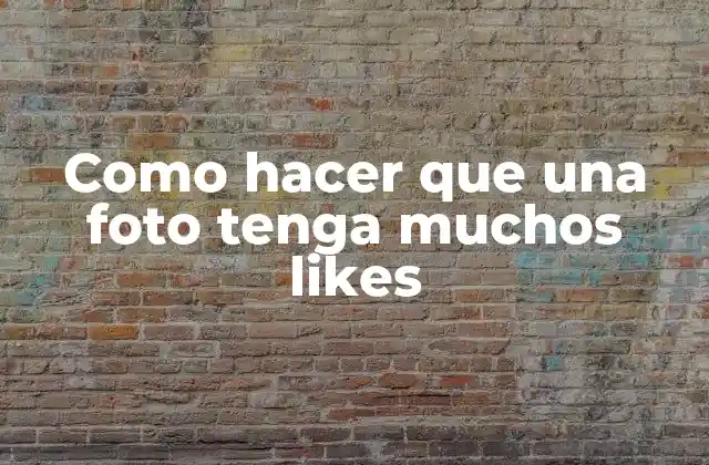 Como Hacer que una Foto Tenga Muchos Likes