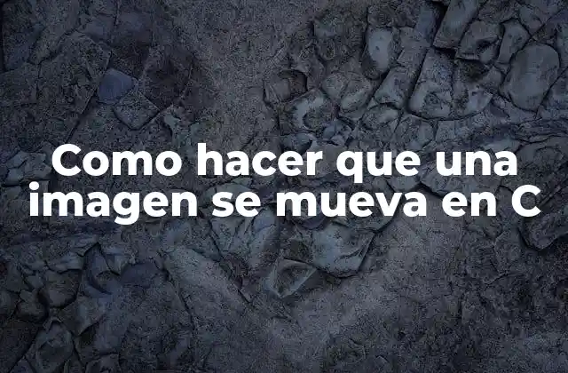 Como Hacer que una Imagen Se Mueva en C