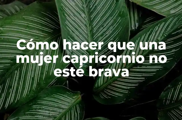 ¿Qué es una mujer capricornio brava?