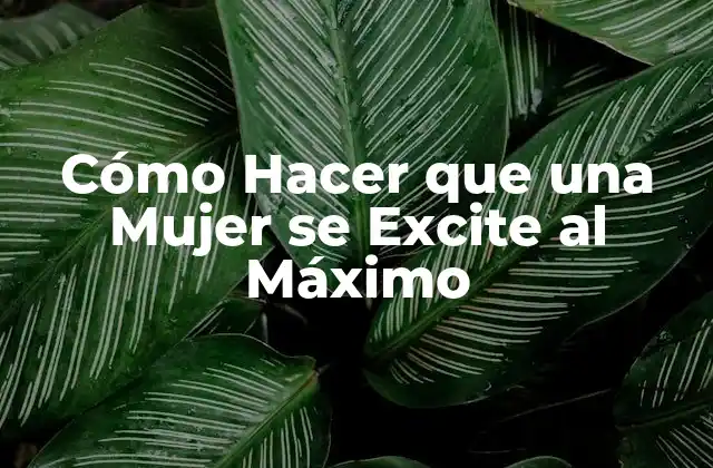 Cómo Hacer que una Mujer Se Excite Al Máximo