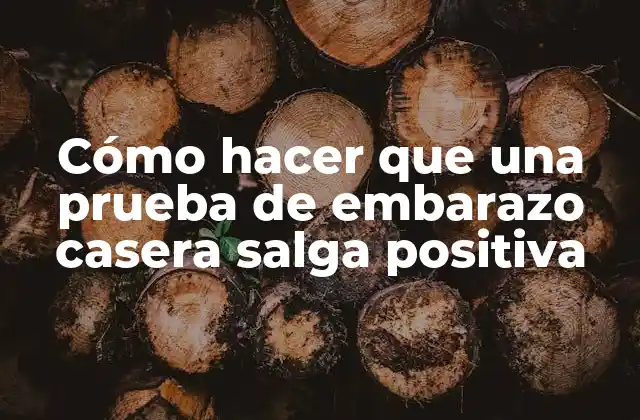 Cómo Hacer que una Prueba de Embarazo Casera Salga Positiva