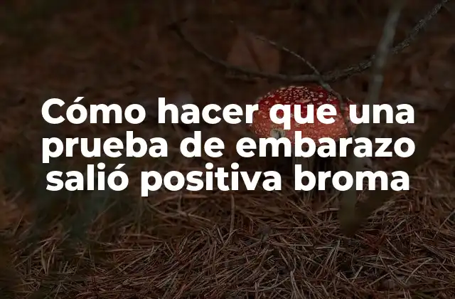Cómo Hacer que una Prueba de Embarazo Salió Positiva Broma