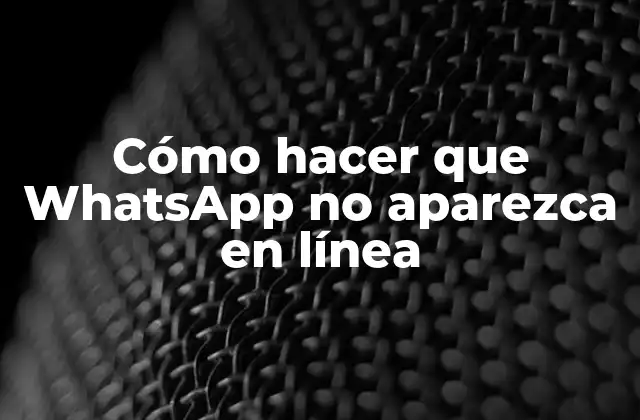 Cómo Hacer que Whatsapp No Aparezca en Línea 2 Cómo hacer que WhatsApp no aparezca en línea