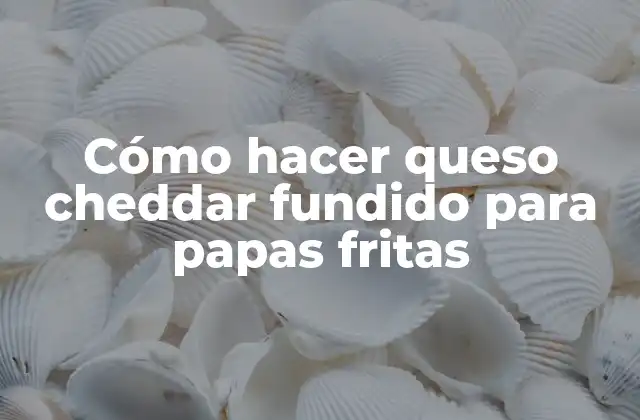 Cómo Hacer Queso Cheddar Fundido para Papas Fritas