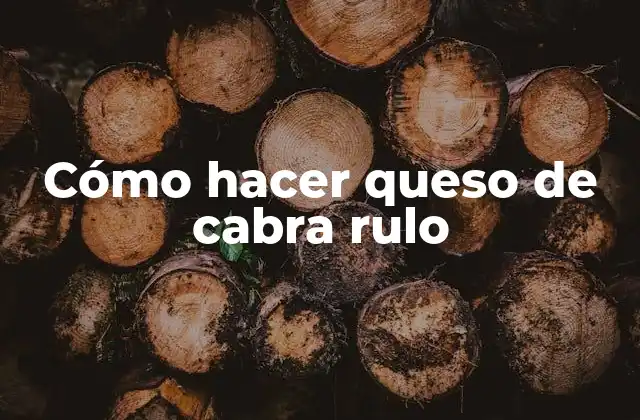 Cómo hacer queso de cabra rulo