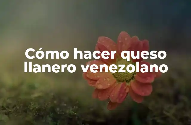 Cómo Hacer Queso Llanero Venezolano