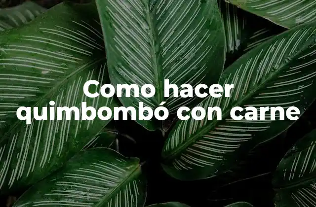Como Hacer Quimbombó con Carne 2 ¿Qué es el quimbombó con carne?