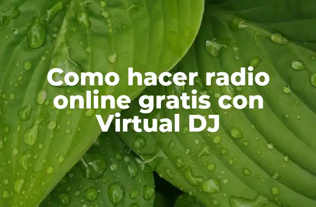 Como Hacer Radio Online Gratis con Virtual Dj
