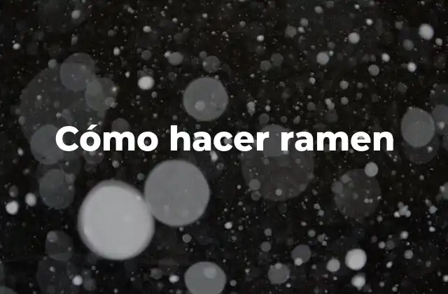 Cómo Hacer Ramen 2 ¿Qué es ramen?