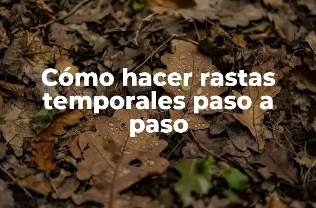 Cómo hacer rastas temporales paso a paso