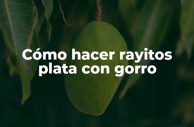 Cómo Hacer Rayitos Plata con Gorro