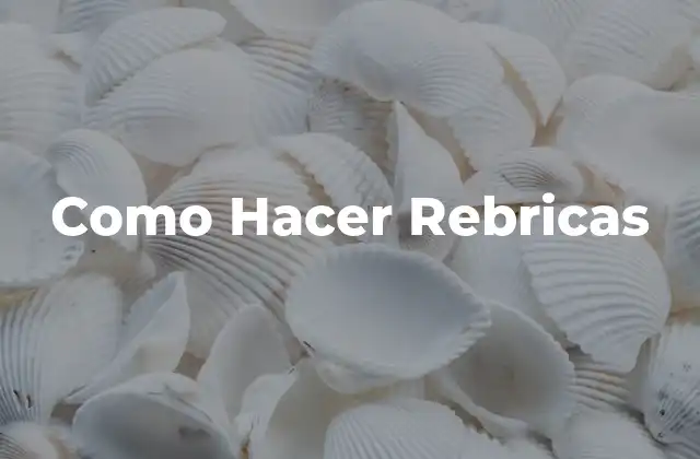 Como Hacer Rebricas 2 ¿Qué es una Rebrica y para Qué Sirve?