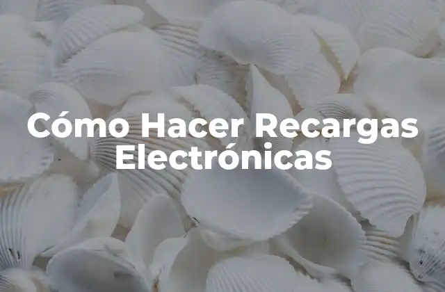 Cómo Hacer Recargas Electrónicas