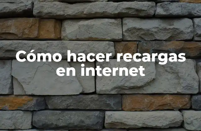 ¿Qué son las recargas en internet?