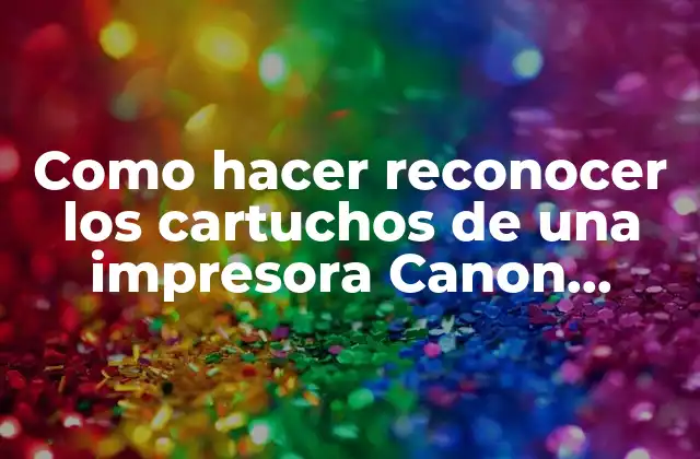 Como Hacer Reconocer los Cartuchos de una Impresora Canon Mg2500