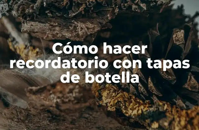 Cómo Hacer Recordatorio con Tapas de Botella