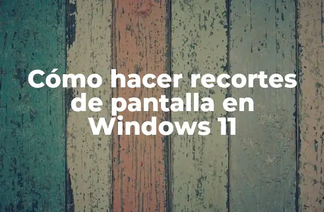 Cómo Hacer Recortes de Pantalla en Windows 11