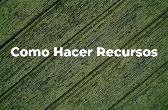 Como Hacer Recursos