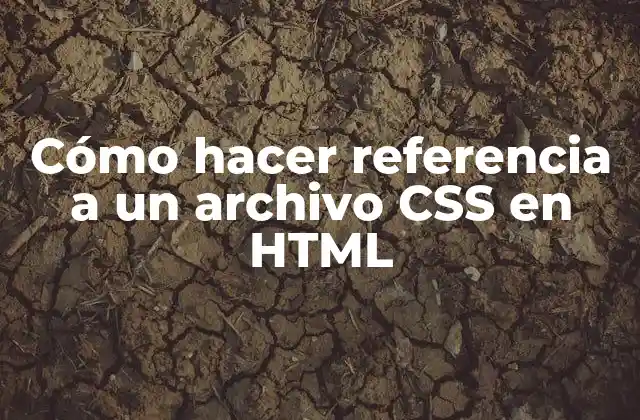Cómo hacer referencia a un archivo CSS en HTML