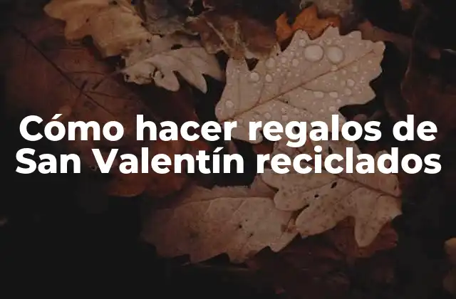 Cómo Hacer Regalos de San Valentín Reciclados