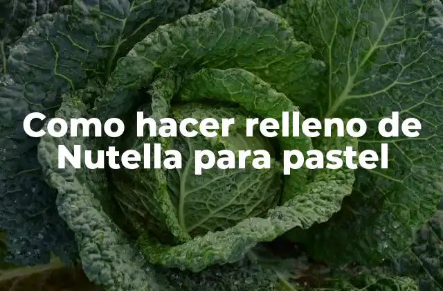 Como Hacer Relleno de Nutella para Pastel