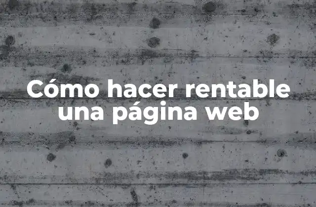 Cómo Hacer Rentable una Página Web