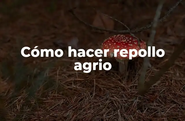 Cómo Hacer Repollo Agrio