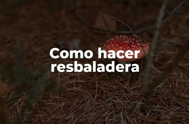 Como Hacer Resbaladera