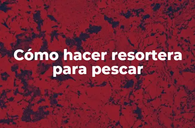 ¿Qué es una resortera para pescar?