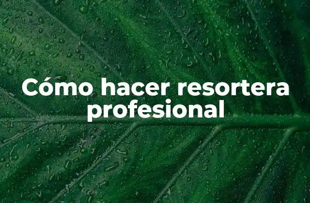 Cómo Hacer Resortera Profesional