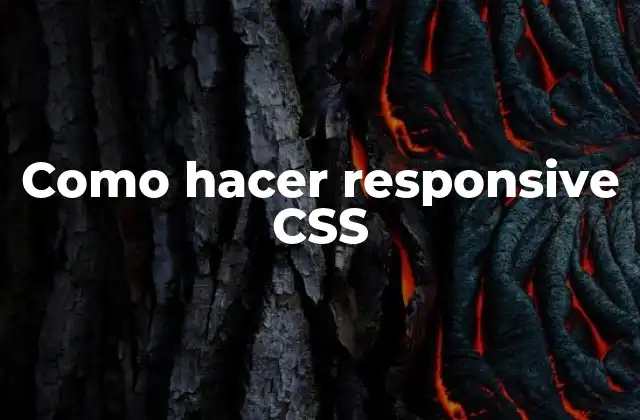 Como Hacer Responsive Css