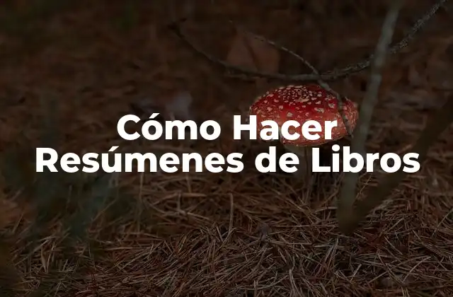 Cómo Hacer Resúmenes de Libros