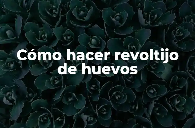 ¿Qué es un revoltijo de huevos?