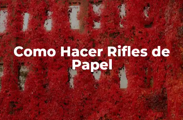 ¿Qué es un Rifle de Papel y para Qué Sirve?