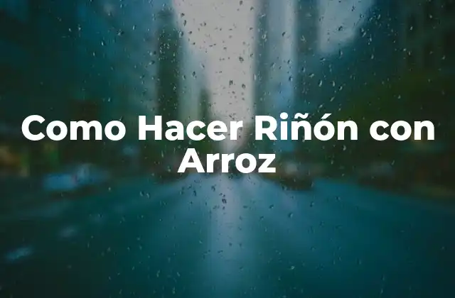 Como Hacer Riñón con Arroz 2 ¿Qué es un Riñón con Arroz y para qué Sirve?