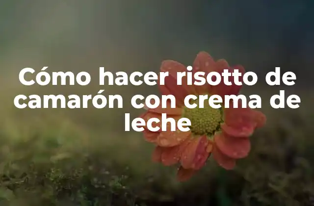 Cómo Hacer Risotto de Camarón con Crema de Leche