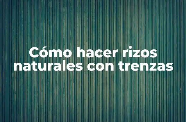 Cómo Hacer Rizos Naturales con Trenzas