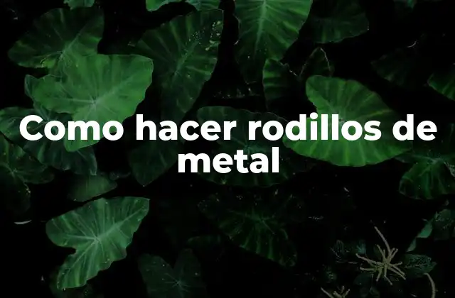 ¿Qué son los rodillos de metal y para qué sirven?