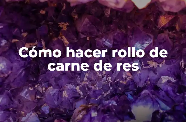 Cómo Hacer Rollo de Carne de Res