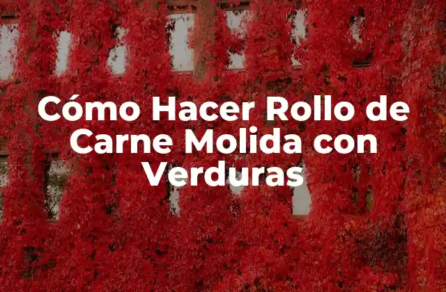 Cómo Hacer Rollo de Carne Molida con Verduras