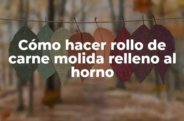 Cómo Hacer Rollo de Carne Molida Relleno Al Horno