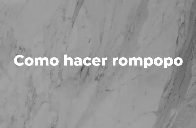 Como Hacer Rompopo