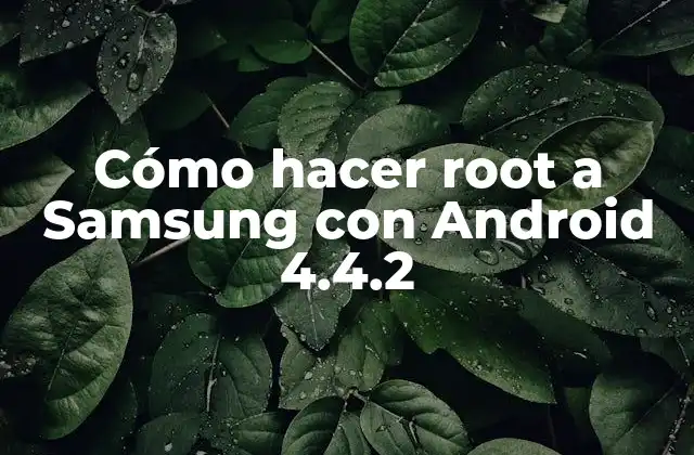 Cómo Hacer Root a Samsung con Android 4.4.2